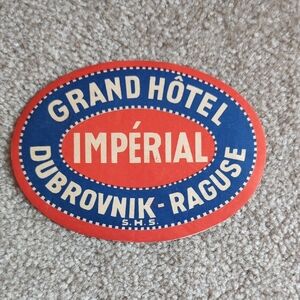 Grand Hotel Imperial 1930's Luggage Labels